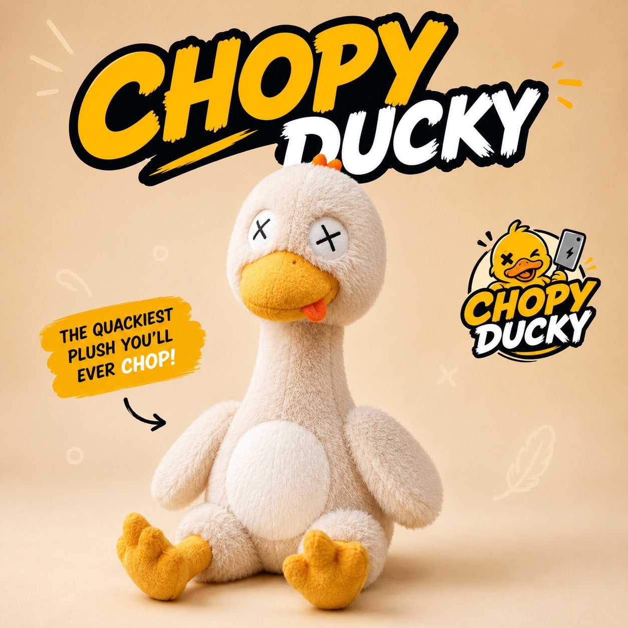 🐥 Magnetic Mischief Duck – Funny Detachable Plush Gift
