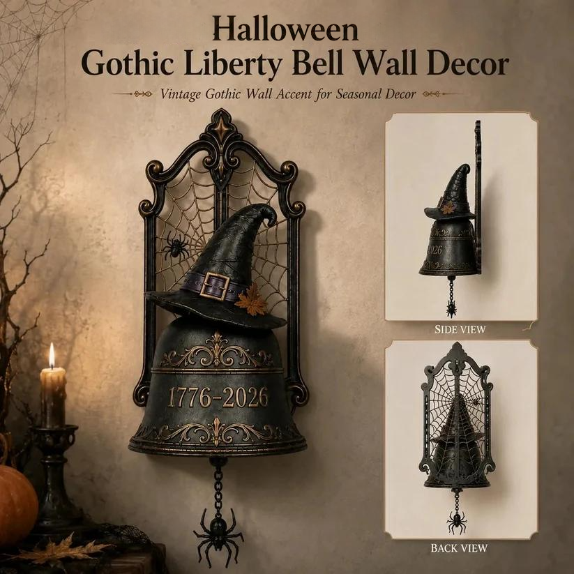 Halloween Gothic Liberty Bell Wall Decor