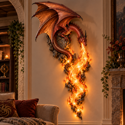 🔥 Last Day 49% OFF – Dragonfire Guardian™ Flame-Glow Wall Sconce – A Legendary Dragon Awakens