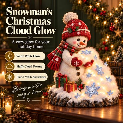 🎄 Christmas Hot Sale ☃️ Snowman Cloud Tabletop Light – Bring a Little Christmas Magic Home