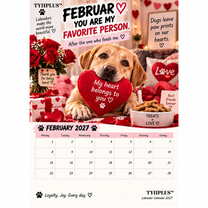 🎄 Christmas Sale – 50% OFF ✨ – Funny 12-Month Wall Calendar for Labrador Lovers & Dog Owners