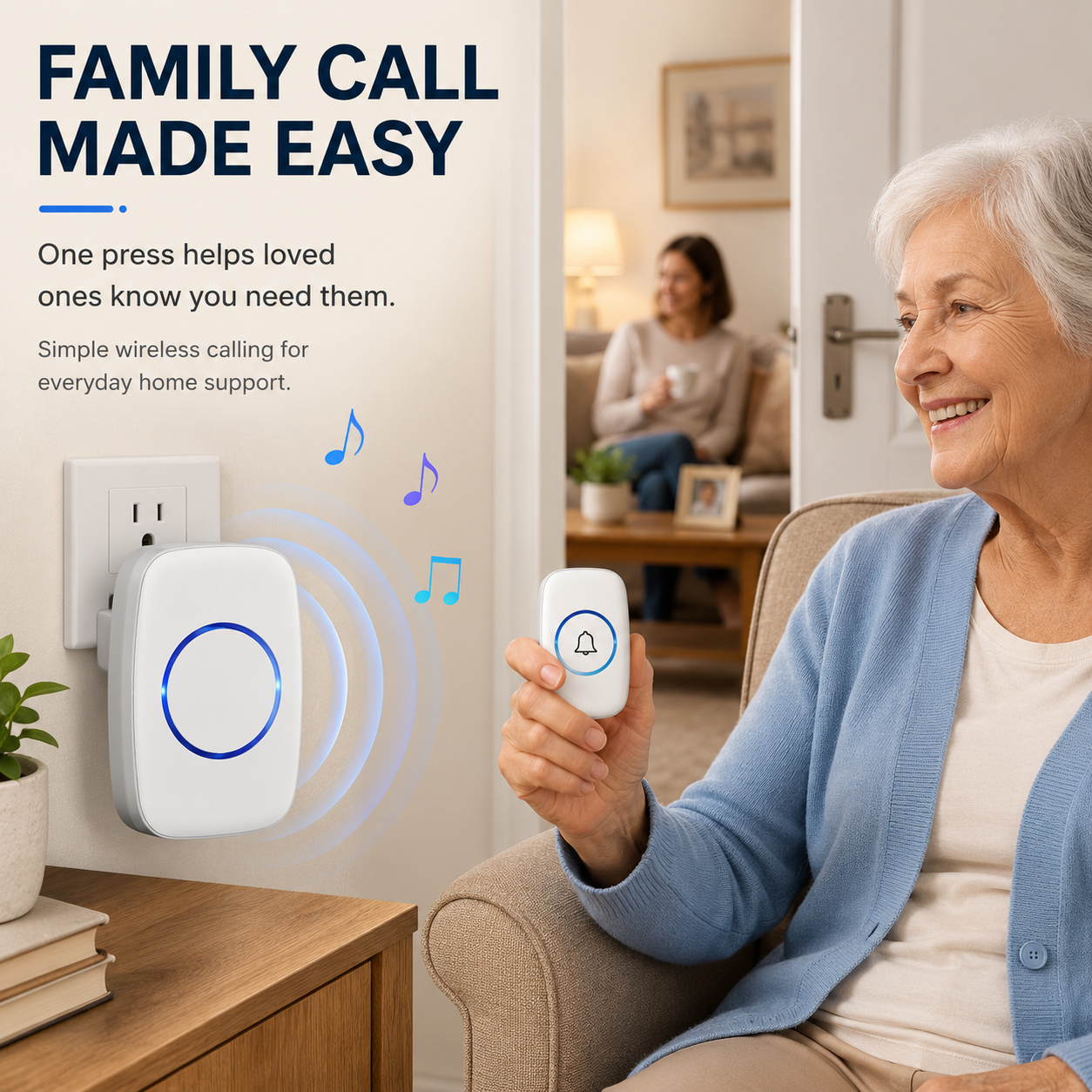 Wireless Family Call Doorbell One Press Brings Family Closer