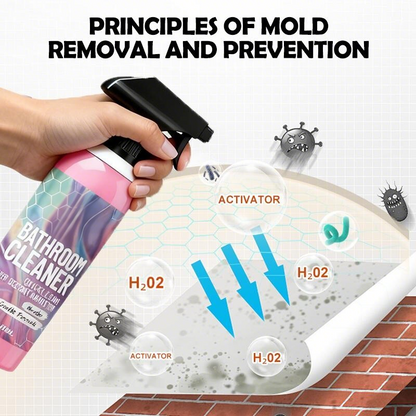 🛁 Bathroom Mold Stain & Grime Cleaner Spray – For Tile, Glass, Grout & More