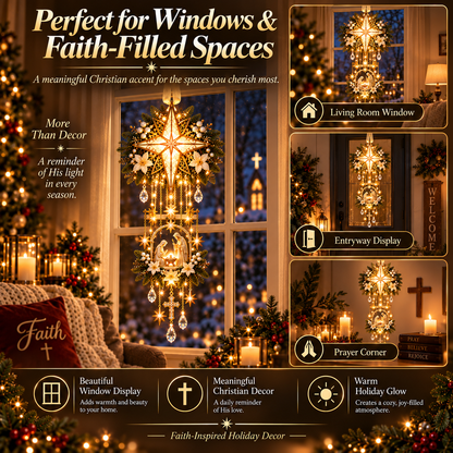 ✨LAST DAY 50% OFF –✨✝️Bethlehem Star Faith Window Light