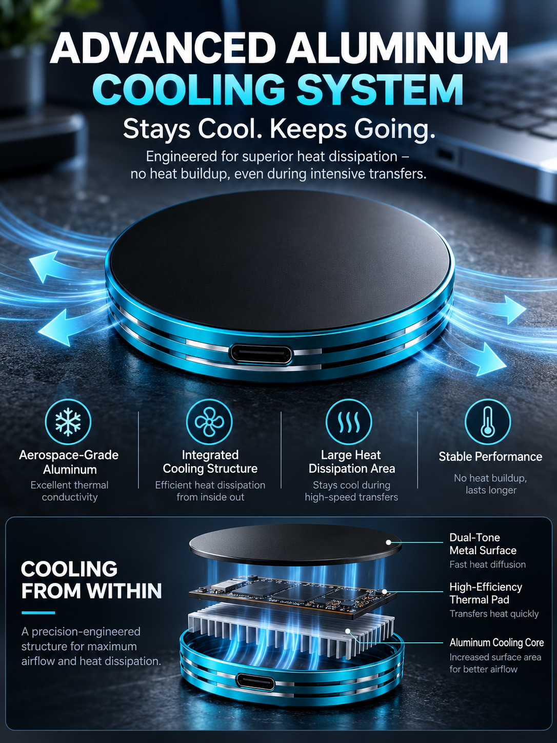 Magnetic Portable SSD – Anti-Lost USB-C External Solid State Drive