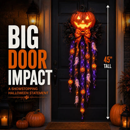 🎃 49% OFF Halloween Limited-Time Deal 👻 Lighted Pumpkin & Ghost Door Cascade