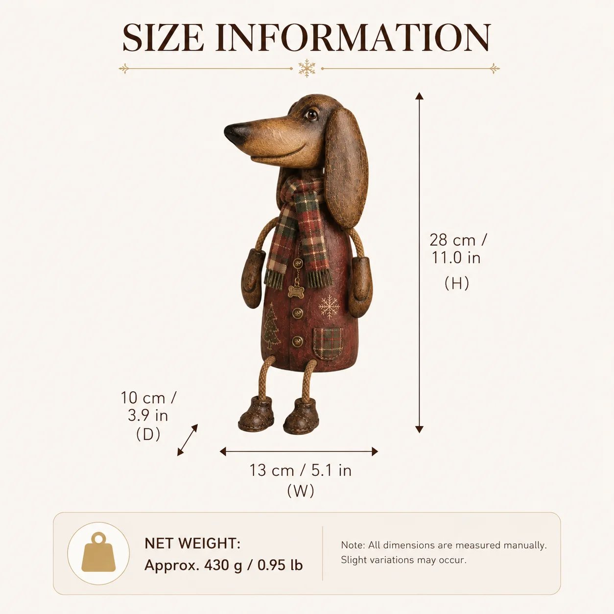 🔥Hot Sale - 50% OFF🔥🐶🎄 Vintage Christmas Dachshund Shelf Sitter
