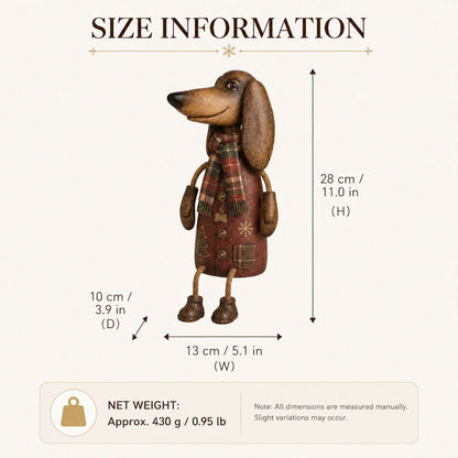 🔥Hot Sale - 50% OFF🔥🐶🎄 Vintage Christmas Dachshund Shelf Sitter
