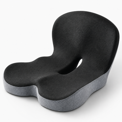 Memory Foam Seat Cushion – Non-Slip, Deep Seat, Back Support & Removable Cover