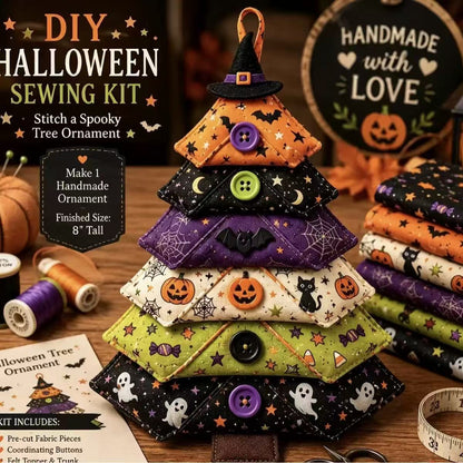 DIY Layered Fabric Tree Ornament Sewing Kit – Christmas, Halloween & Coastal Styles