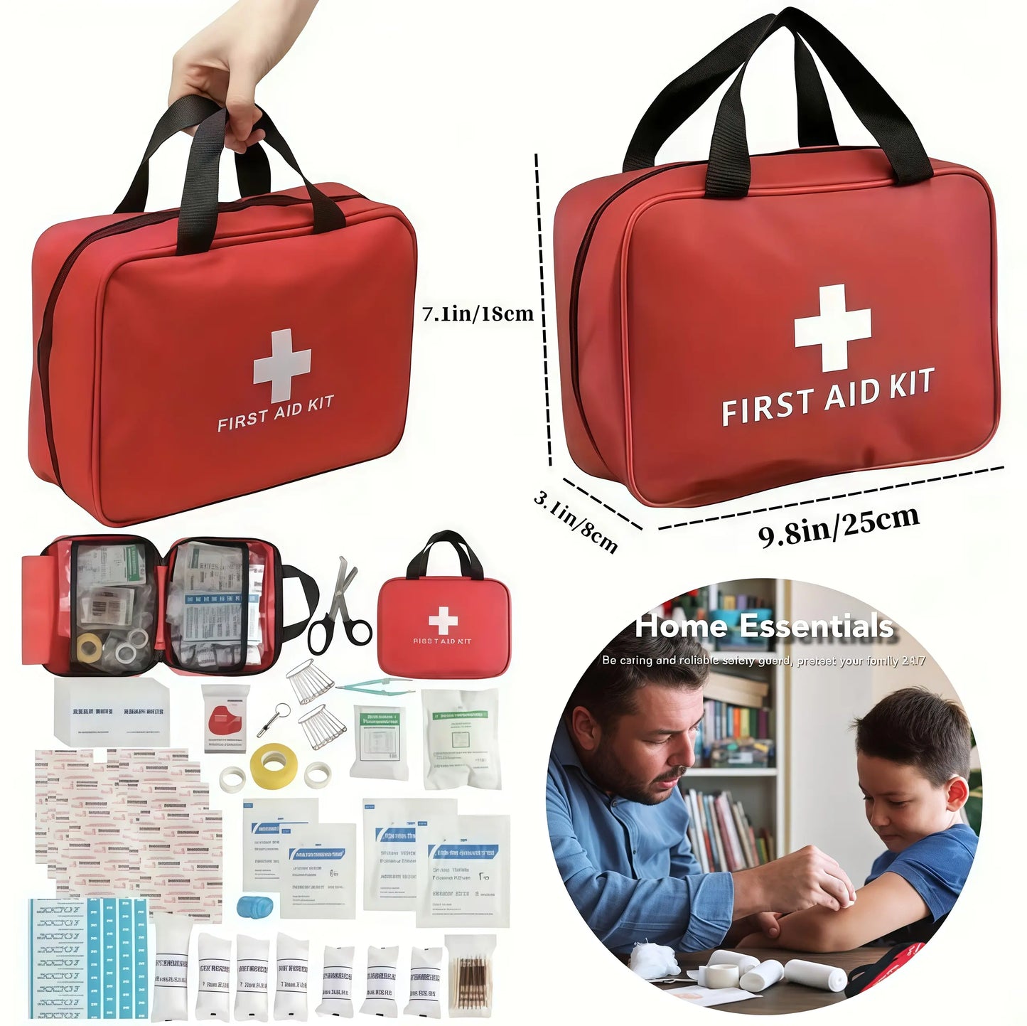 300 Piece Waterproof First Aid Kit for Emergencies