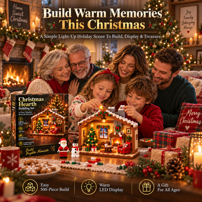 🎄 Christmas Hearth™ Lighted Building Set – Build, Glow & Treasure the Magic of Christmas