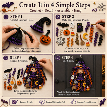 🔥 HOT SALE 🔥⏳ NEW ARRIVAL – 49% OFF – 🧶 DIY Seasonal 3D Crochet Door Hanger Kit