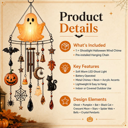 🔥 New Arrival Launch Sale - 49% OFF —👻 Haunted Glow Ghost Wind Chime