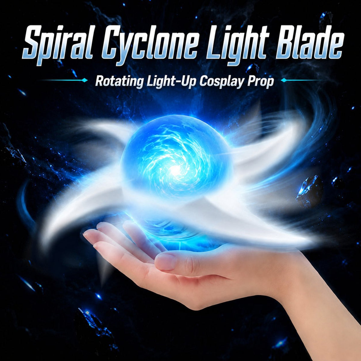 ⚡ Spiral Cyclone Light Blade™ – Rotating LED Light Spinner with Colorful Effects