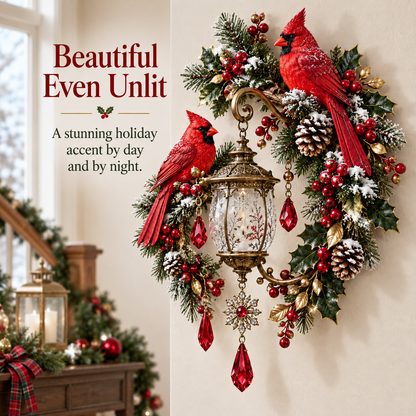 🎄 Christmas Hot Sale - 49% OFF🔥Cardinal Christmas Lantern Glow™ – Lighted Holiday Wall Decor