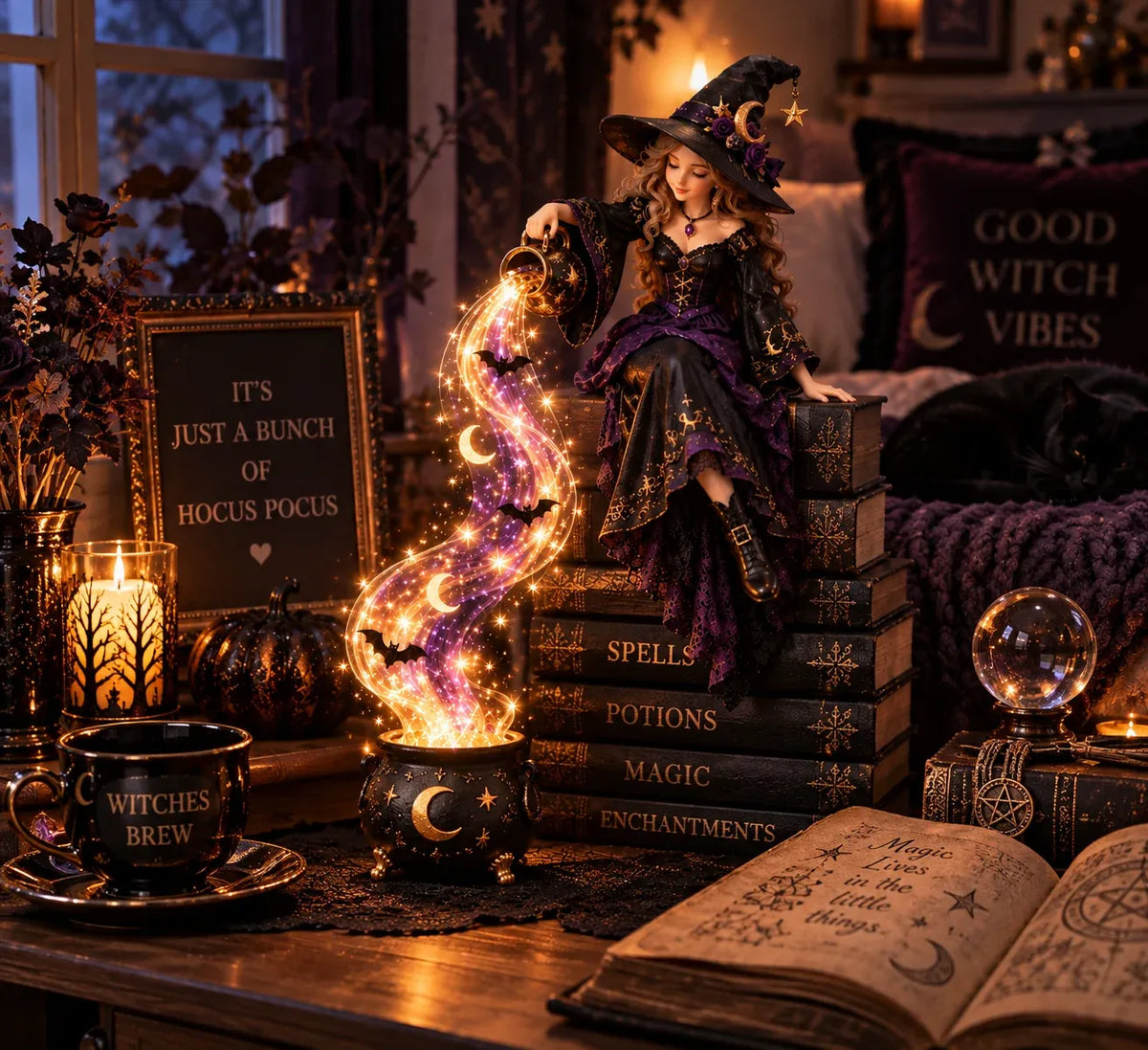 ⏳ Last Day 49% OFF – 🎃 Halloween Magic Cascade Shelf Light Collection | 5 Glowing Gothic Styles for Shelves, Mantels & Spooky Décor ✨