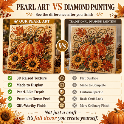🔥 Last Day 49% OFF 🍂💎 Autumn Pearl Painting Kit – Relaxing DIY Craft to Create Sparkling Fall Artwork 🖌️