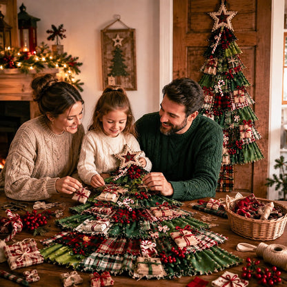 🎄Beginner-Friendly DIY Oversized Patchwork Christmas Tree Door Hanging Kit | Complete Kit with All Tools & Step-by-Step Guide Included 💕