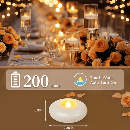🎉🕯️Water-Activated Flameless Floating LED Candles – Romantic Waterproof Glow for Any Occasion