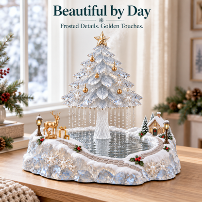 🎄 Crystal Winter Wonderland – Light-Up Christmas Tree Rain Humidifier