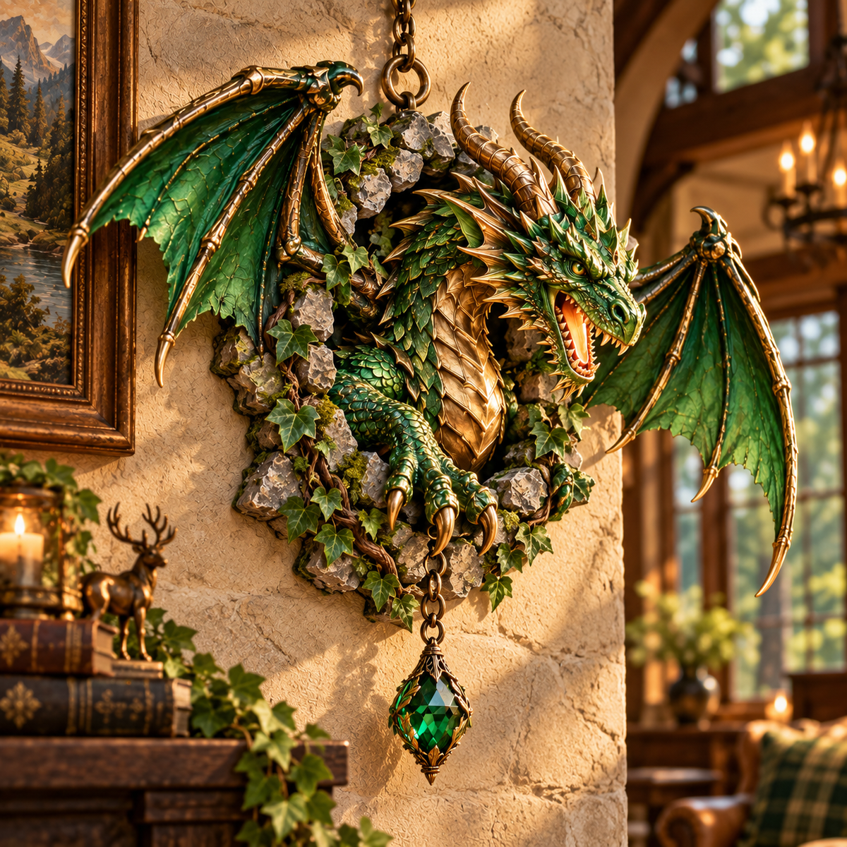 🐉 Dragon Rift Guardian™ – 3D Breakthrough Dragon Wall Sculpture | 5 Elemental Realms