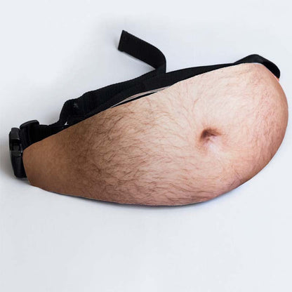 😂 Dad Bod Belly Fanny Pack – Hilarious Realistic Waist Bag with Hidden Storage