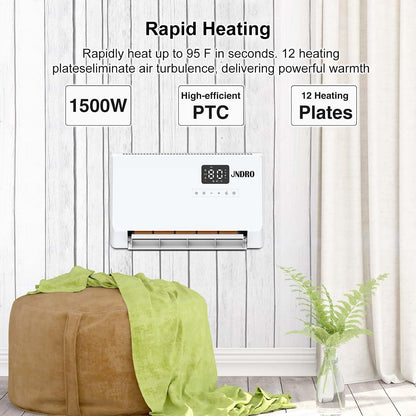 🌞Wall-Mounted Space Heater with Thermostat and Remote Control