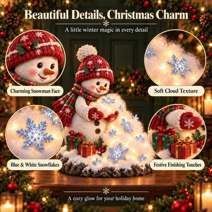 🎄 Christmas Hot Sale ☃️ Snowman Cloud Tabletop Light – Bring a Little Christmas Magic Home