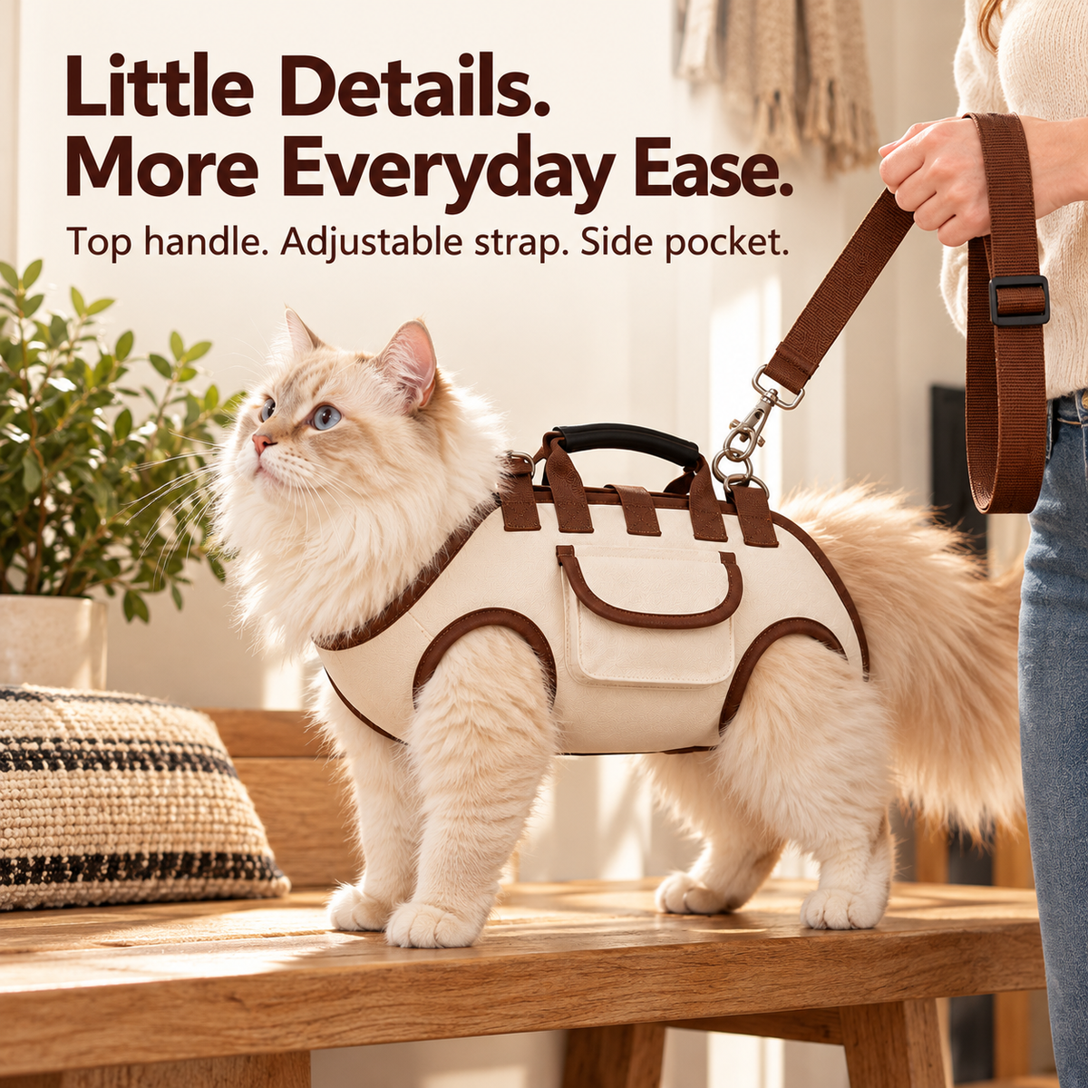 Little Paws, Big Adventures — Carrier Harness for Cats & Small Dogs