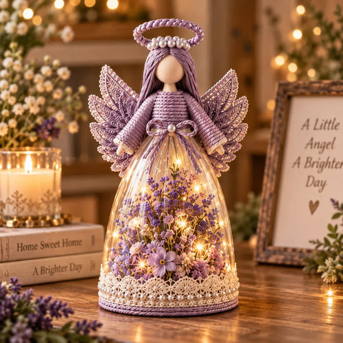 ⏳ Last Day 49% OFF – 👼 Blooming Guardian Angel Light | Floral Angel Figurine with Warm LED Glow in Lavender, Rose & Sage for Bedside Tables, Shelves & Meaningful Gifts ✨
