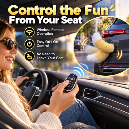 🥳2026 HOT SALE-🐾 Remote Control Moving Car Tail – USB Rechargeable Fluffy Vehicle Decoration