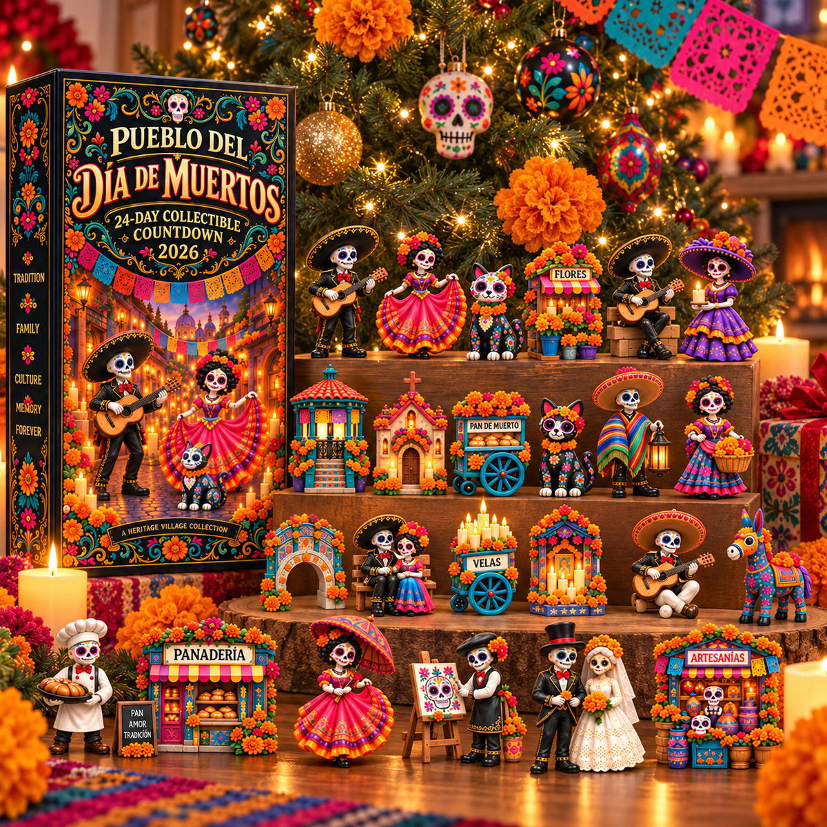 💀 2026 Día de Muertos 24-Day Collectible Countdown – Build Your Own Heritage Village