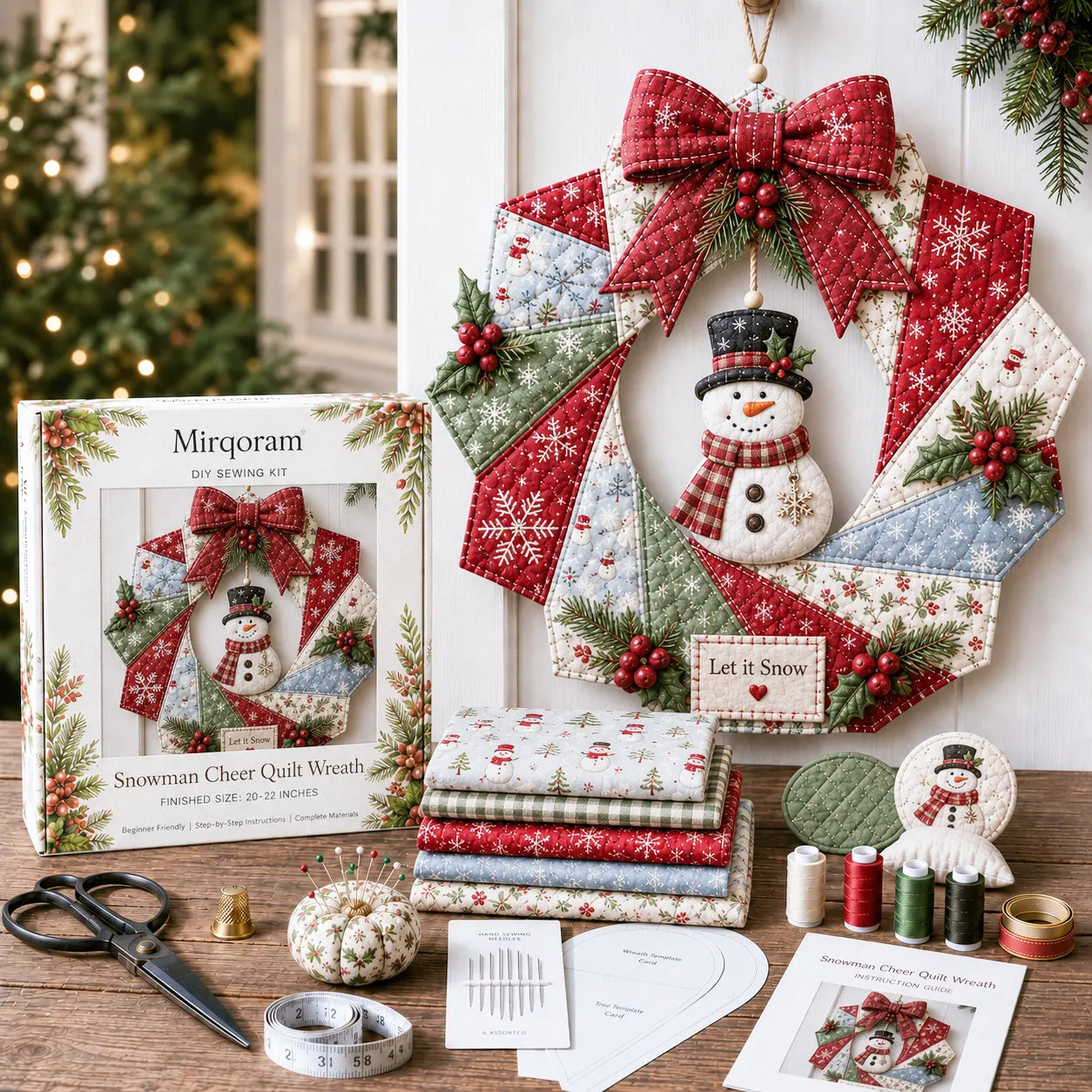 🔥LAST DAY 50% OFF - 🎄Christmas Fabric Wreath DIY Kit 💫