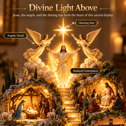 ✝️✨ Journey of Jesus– 3D Lighted Bible Story Sculpture | From His Birth to Resurrection