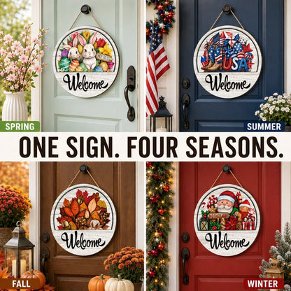 🔥Hot Sale - 50% OFF🔥 — 16 Pcs Interchangeable Welcome Sign for Front Door