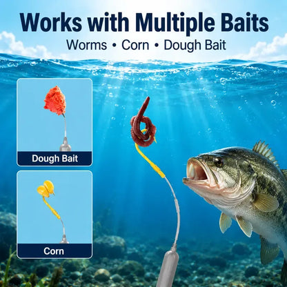 🎣 Pre-Tied Off Bottom Fishing Rig | Anti-Snag Floating Bottom Hook Leaders