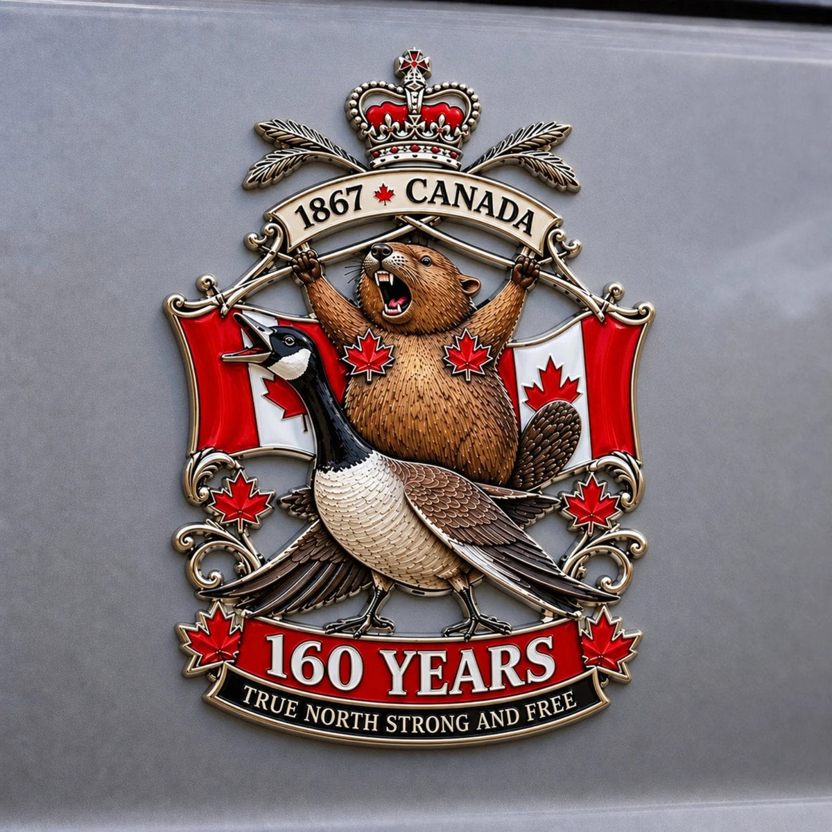 🍁 2027 Canada 160th Anniversary Tribute Emblem™ – True North Strong and Free