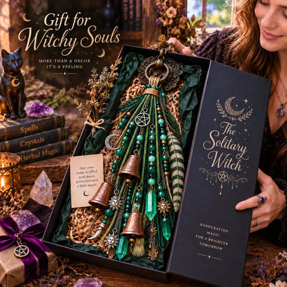 🌙 Celestial Door Charm – Vintage Bells, Moon Charms & Crystal-Style Hanging Decor