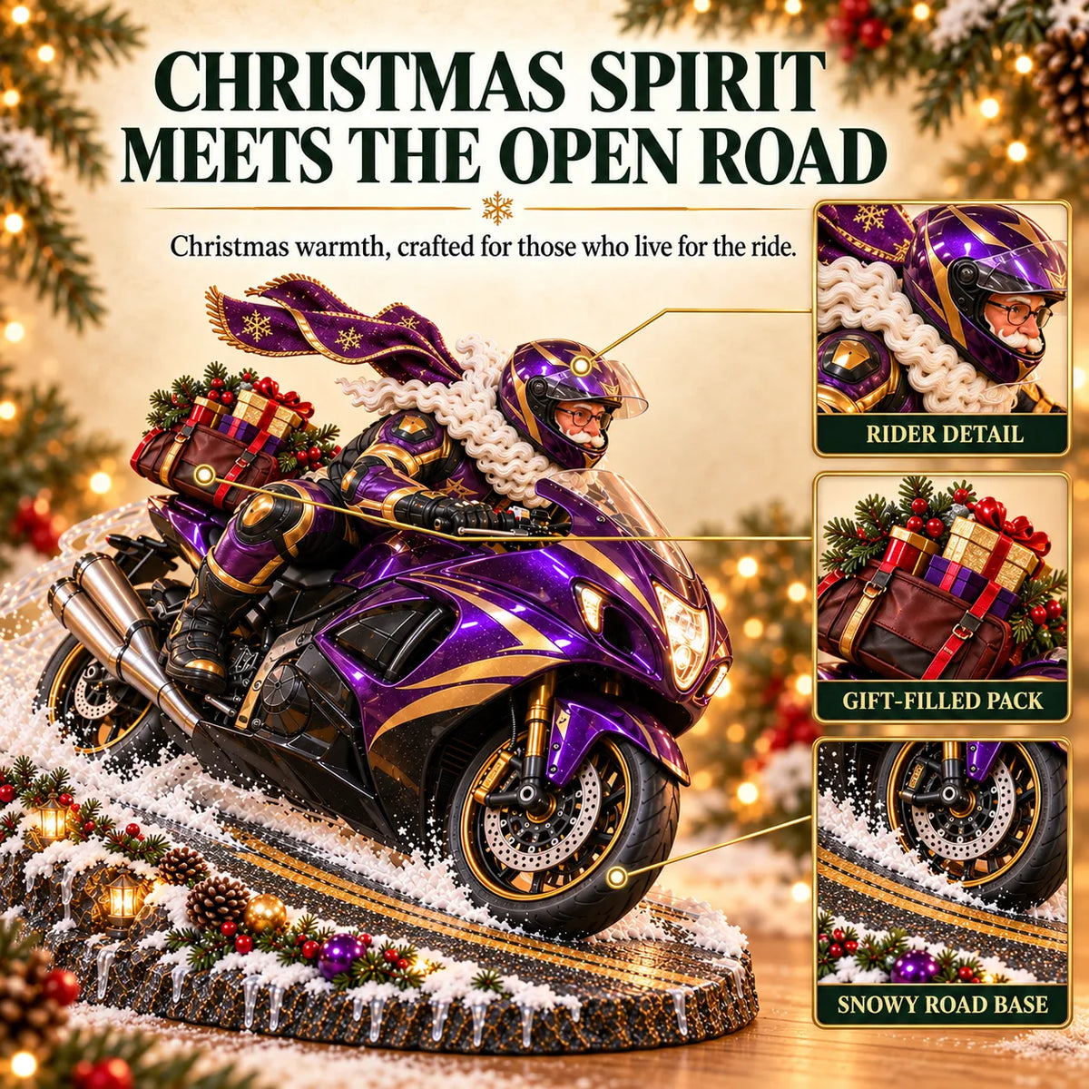 🎄 Christmas Hot Sale - 50% OFF🏍️🎅 Santa’s Ride Home – Christmas Motorcycle Keepsake Collection💨