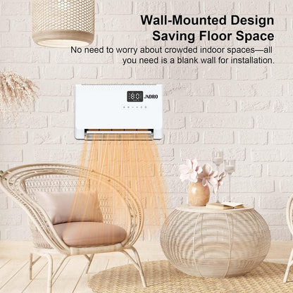 🌞Wall-Mounted Space Heater with Thermostat and Remote Control