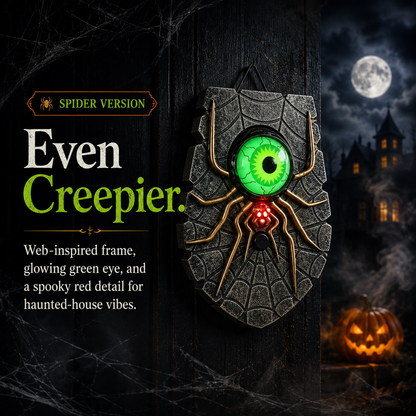 🔔 Ring If You Dare Halloween Doorbell – Glowing Moving Eye Haunted Door Decor