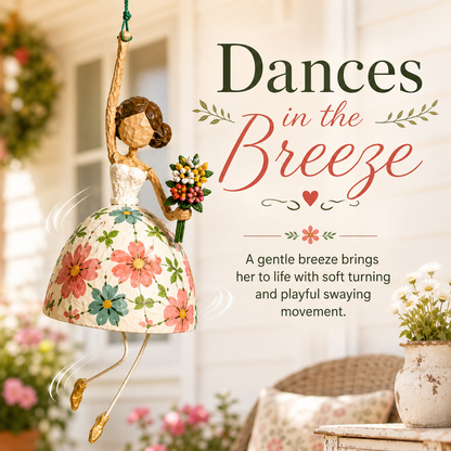 💐 Whimsical Dancing Lady Hanging Ornament – Charming Swaying Folk-Art Decor for Porch & Home