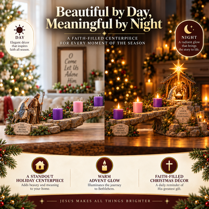 ✝️ Journey to Bethlehem – 4-Week Lighted Advent Nativity Path