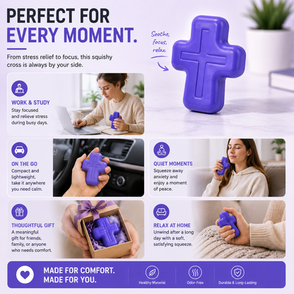 🔥Buy 1 Get 1 Free✝️ Faith-Inspired Cross Squishy – Soft, Odor-Free & Satisfying Squeeze Toy