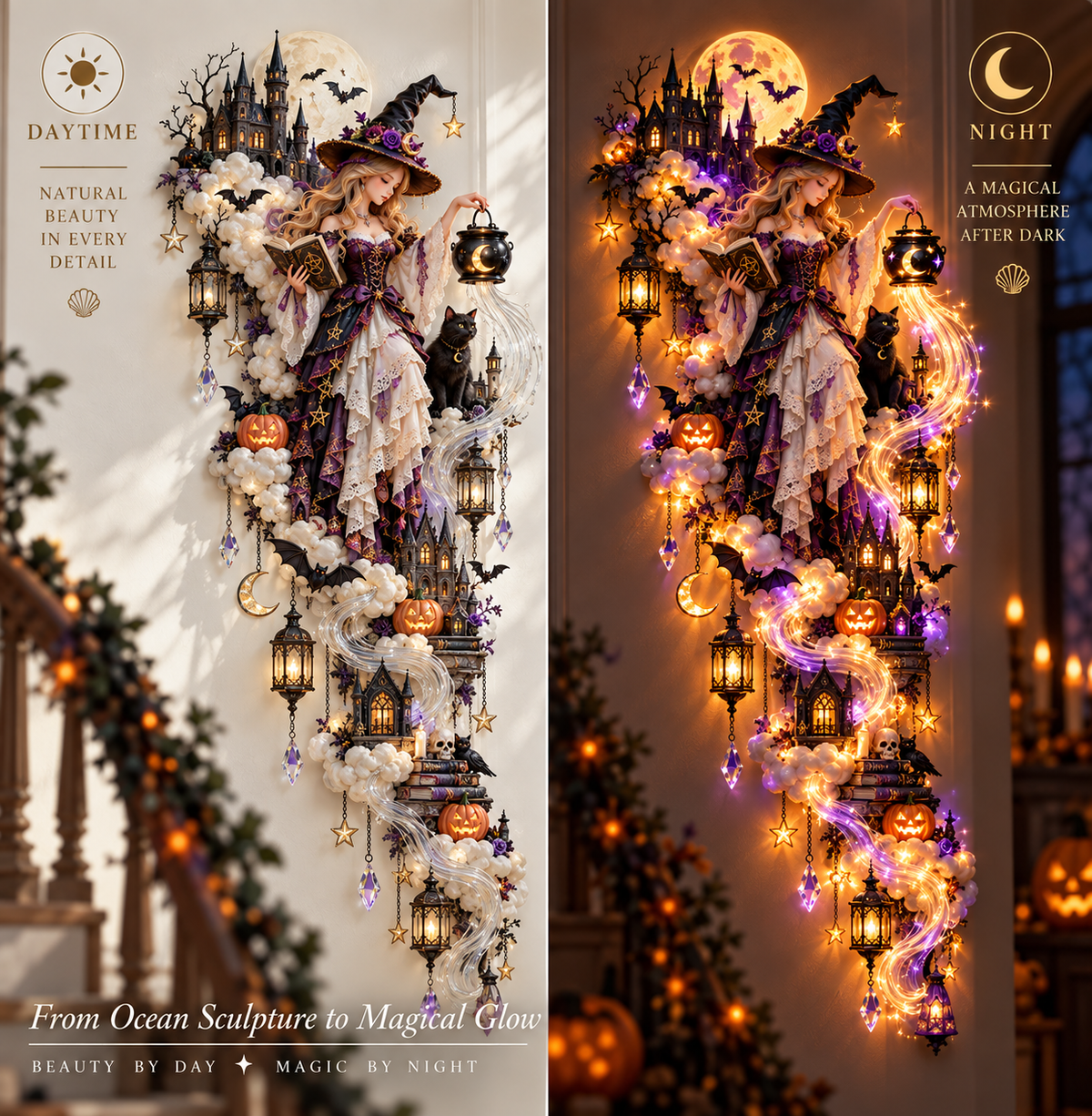 🎃 Halloween Hot Sale – 50% OFF ✨ Enchanted Witch Magic Trail Wall Light™ – Bring Halloween Magic Home