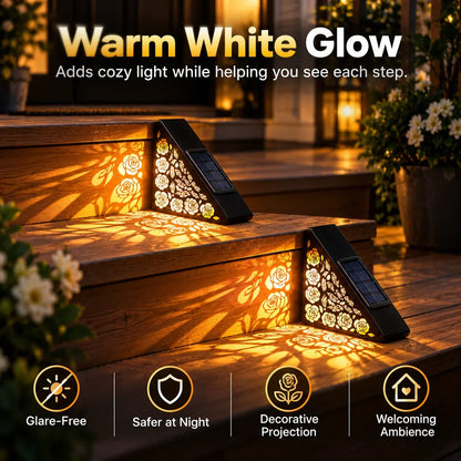 🔥Hot sales✨2-Pack Solar Step Lights | Dusk-to-Dawn Outdoor Lighting with IP65 Weather Resistance & No Wiring 🌙