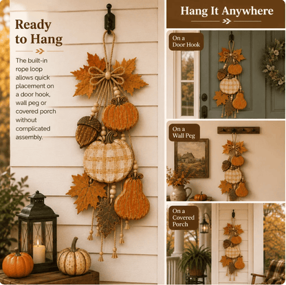 🔥Hot Sale - 50% OFF🔥Rustic Harvest WoodenDoor Hanger