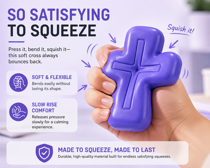 🔥Buy 1 Get 1 Free✝️ Faith-Inspired Cross Squishy – Soft, Odor-Free & Satisfying Squeeze Toy