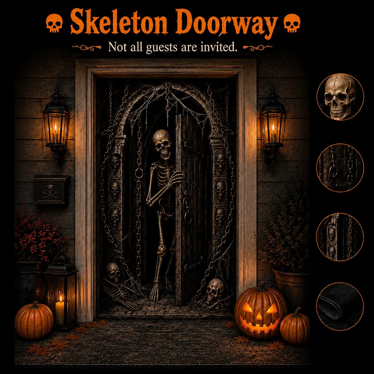 🔥🏷️Buy More, Save More (Up to 20% OFF)🎃Halloween Portal Door Curtain – Realistic Spooky Door Decor